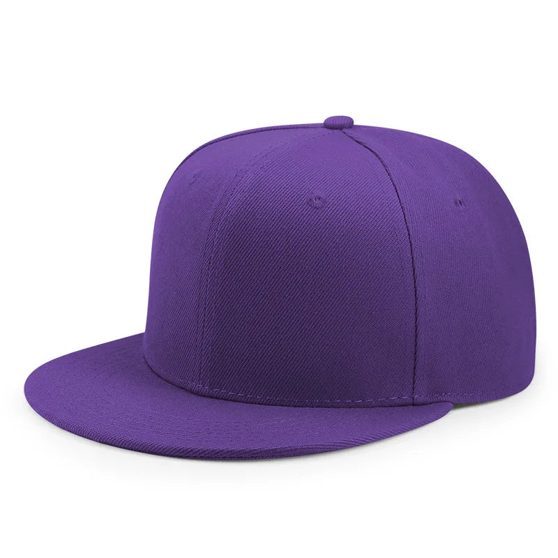 Wholesale Adult Blank Snapback Cap Male Hip-Hop Flat Peak Skateboard Hat Lady Sun Caps