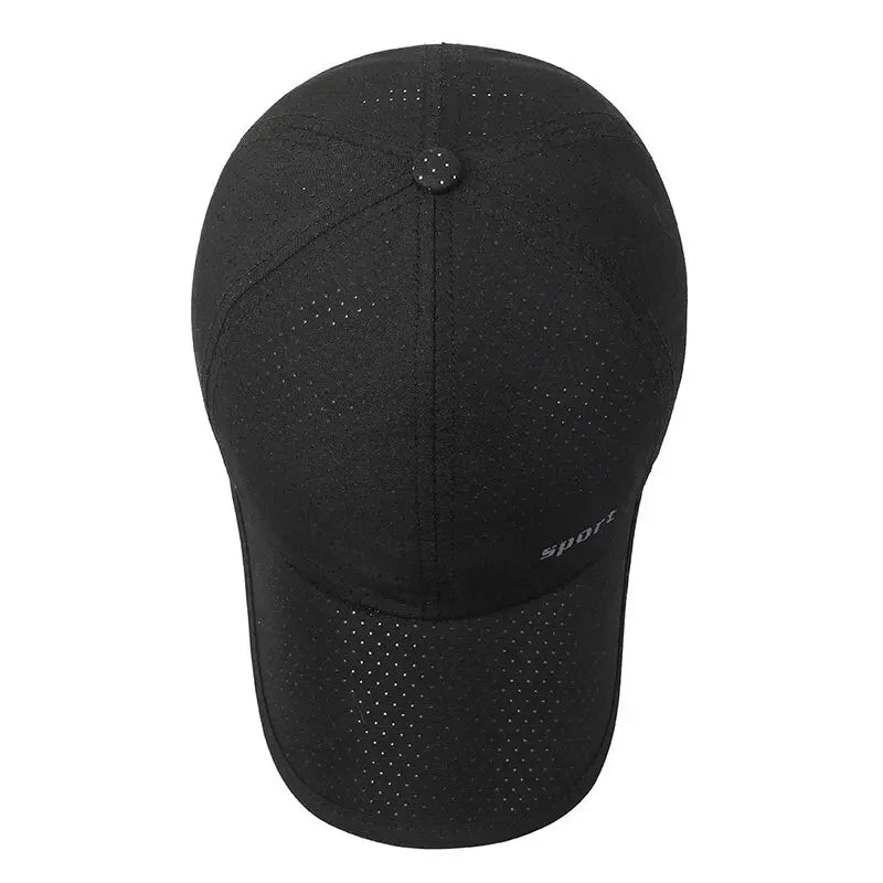 Edging Quick Drying Hat Casual Versatile Trendy Baseball Cap Fashion Outdoor Sports Breathable Black Cap