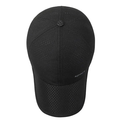 Edging Quick Drying Hat Casual Versatile Trendy Baseball Cap Fashion Outdoor Sports Breathable Black Cap