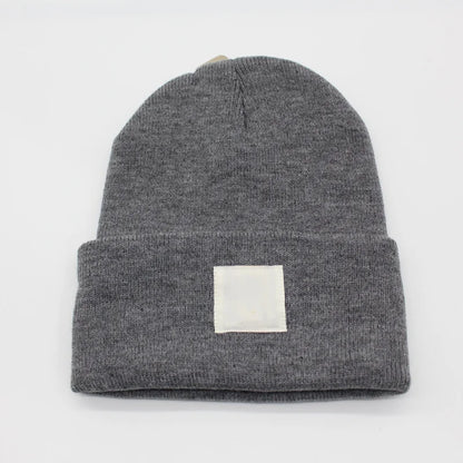 Multicolored Label Embroidery Workwear Woolen Hats Men Outdoor Keep Warm Cap