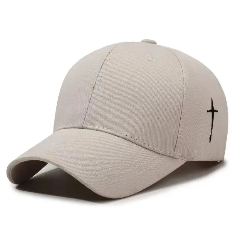 Unisex Simple Cross Water Drop Embroidery Baseball Caps Spring and Autumn