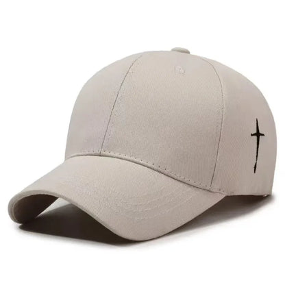 Unisex Simple Cross Water Drop Embroidery Baseball Caps Spring and Autumn
