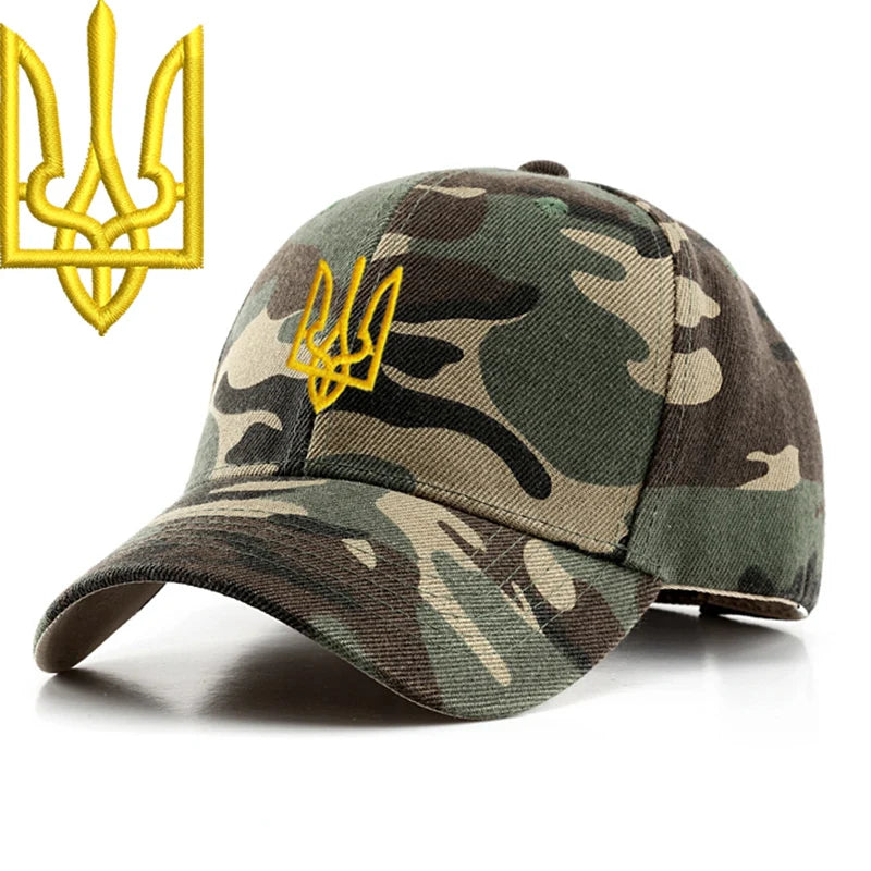 Embroidery Ukraine trident Symbol Spetsnaz Special Forces Men Women Boy Baseball Caps