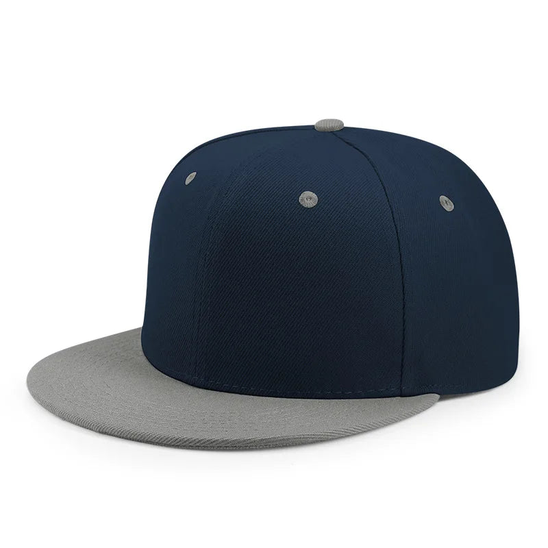 Wholesale Adult Blank Snapback Cap Male Hip-Hop Flat Peak Skateboard Hat Lady Sun Caps