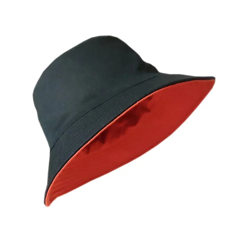 Bucket Hats Women Big Size Double-sided Fisherman Cap Summer Large Size Hip Hop