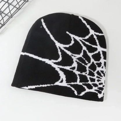 Knitting Spider Web Design Hat Skullies Beanies