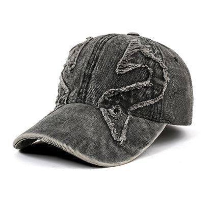 Retro Distressed Patchwork Baseball Cap Outdoor Washed Vintage