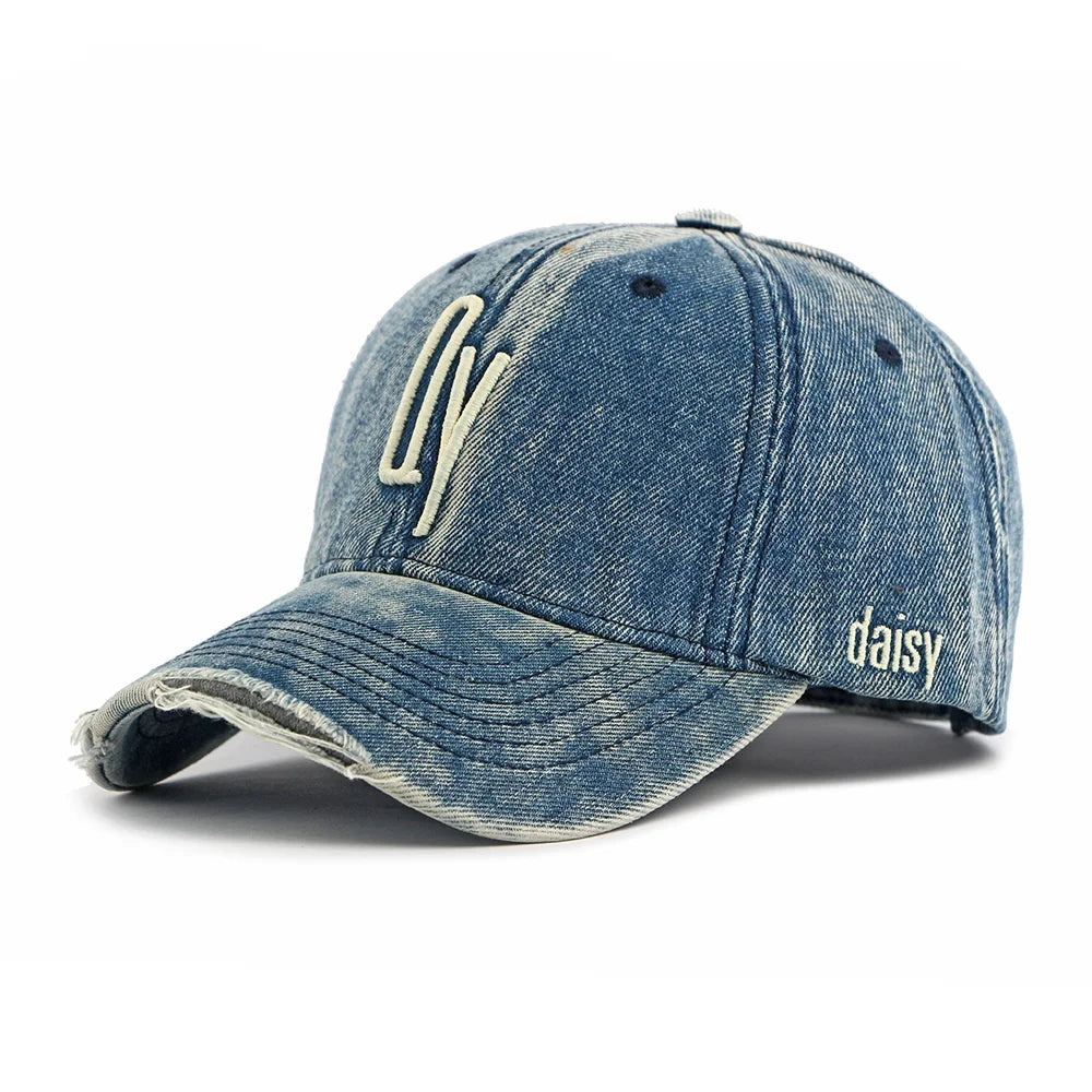Korean Fashion Washed Denim Baseball Cap Soft Top