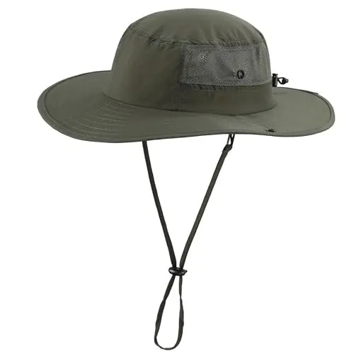 UPF50+ Men Sun Hat Wide Brim Adjustable Women UV Protection Beach Bucket