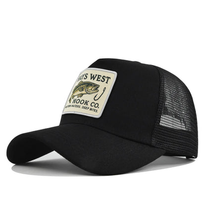 Fishing Embroidery Baseball Cap for Men Women