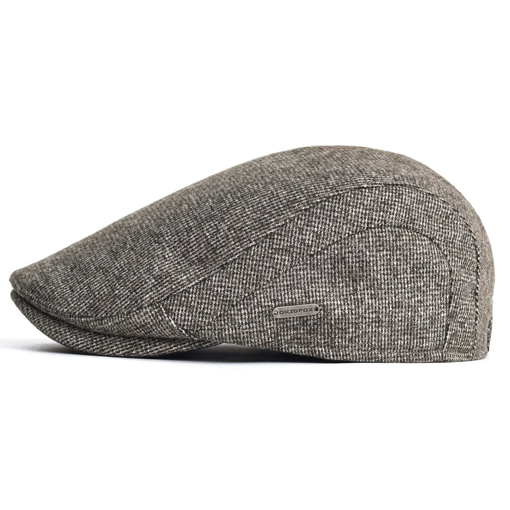 Autumn Winter Thick Warm Newsboy Caps Men Women Soft Beret Hat