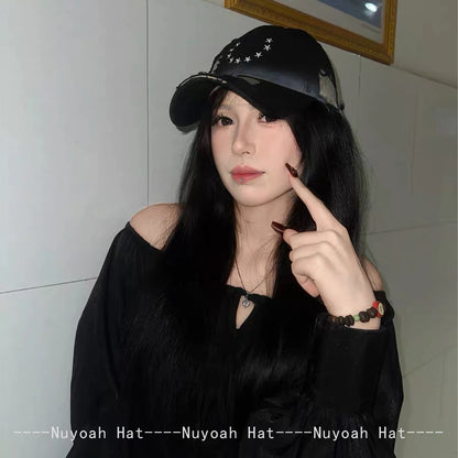 New Men Women Niche Patchwork Embroidered Stars Baseball Hats