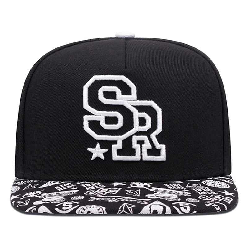 SnapbackHat Letter SR Embroidery Outdoor Leisure Sunshade Hat