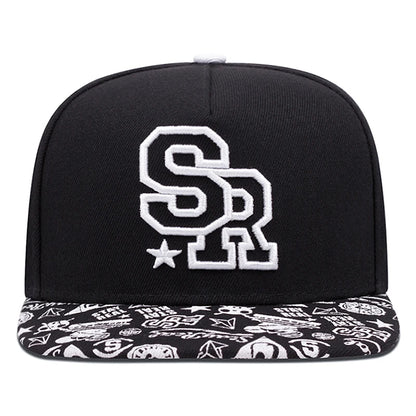 SnapbackHat Letter SR Embroidery Outdoor Leisure Sunshade Hat