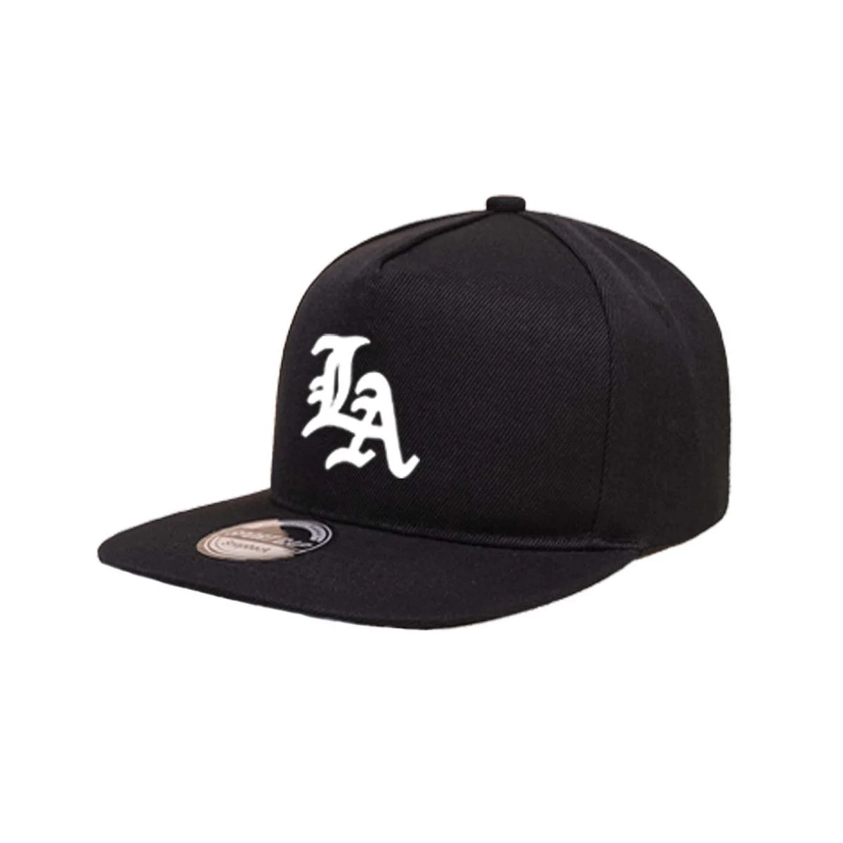 1PC "Edgy LA Emblend Flat Edged Snapback cap, Stylish Streetwear Aesthetic