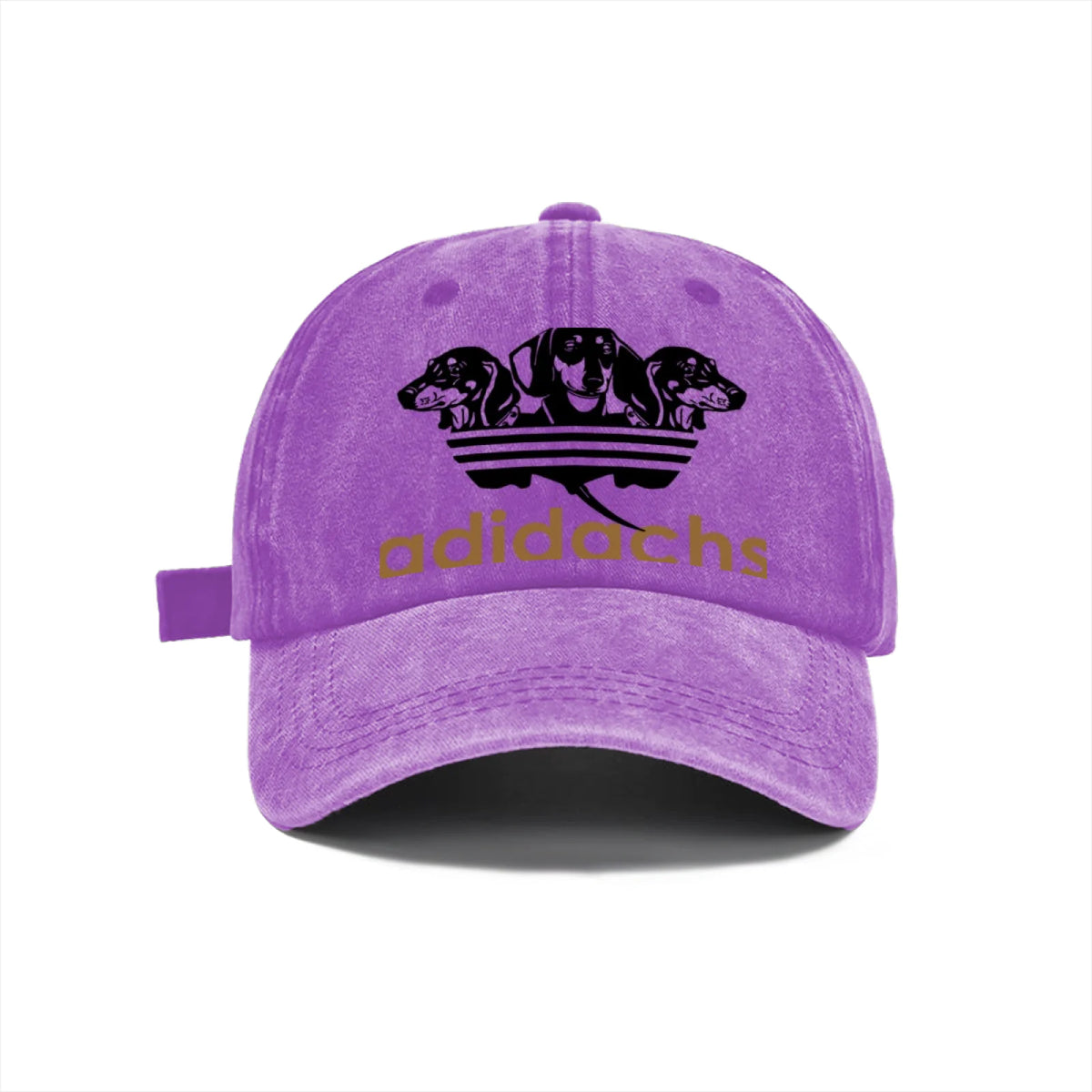 Vintage Washed Baseball Cap Unisex Distressed Snapback Hat Grey Dachshund Dog Graphic Embroidery Adjustable Dad Hat Streetwear