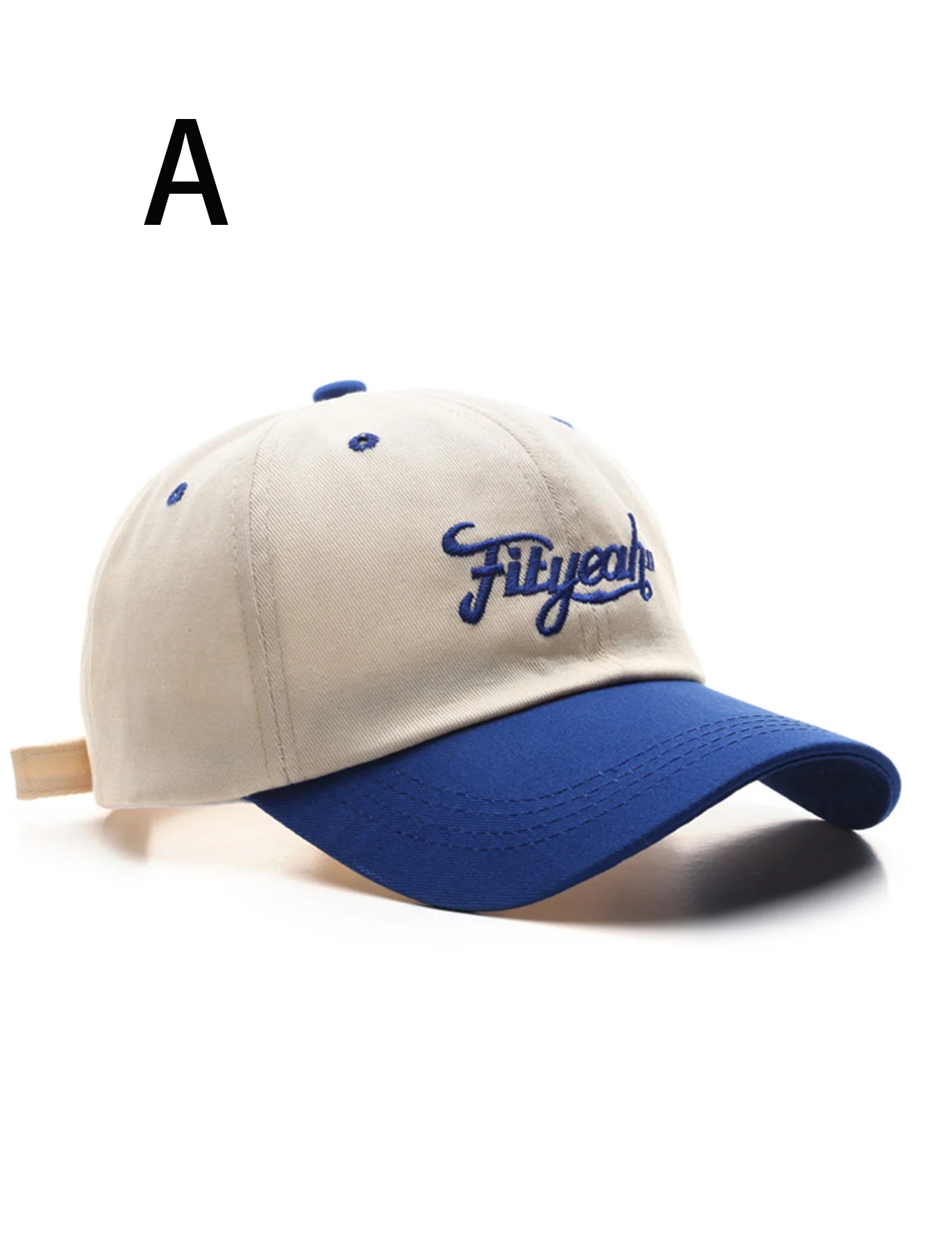 Unisex All Season Fashionable Pure Cotton Retro Letter Fit Yeah Baseball Cap