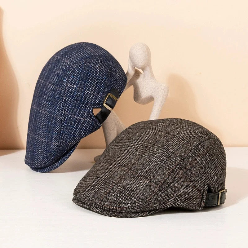 Classic Solid-Color British-Style Newsboy Cap