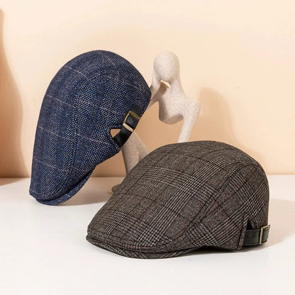 Classic Solid-Color British-Style Newsboy Cap