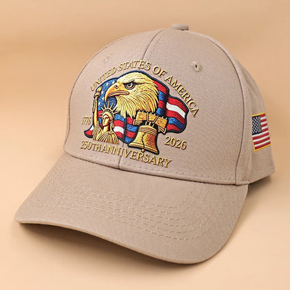 USA 250th Anniversary Eagle Print Hat Unisex Adjustable