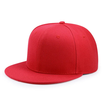 Wholesale Adult Blank Snapback Cap Male Hip-Hop Flat Peak Skateboard Hat Lady Sun Caps