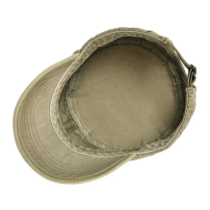 Men Washed Cotton Fashion Design Flat Baseball Cap