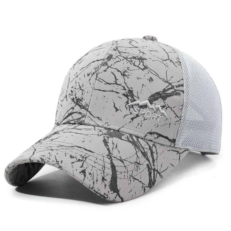 New Summer Men's Sun Hat, Outdoor Sports Visor, Mesh Back Baseball Cap