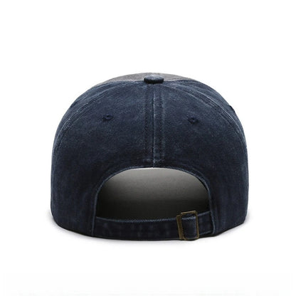 Vintage Washed Cotton Baseball Cap For Men Adjustable