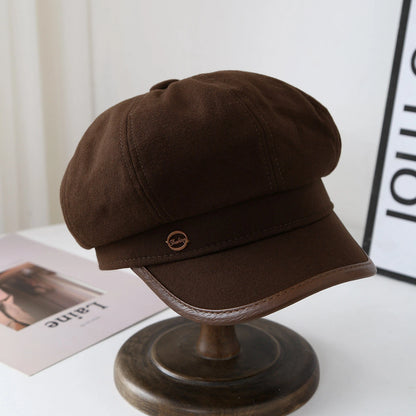 Women's Newsboy Cap British Vintage Octagonal Hat