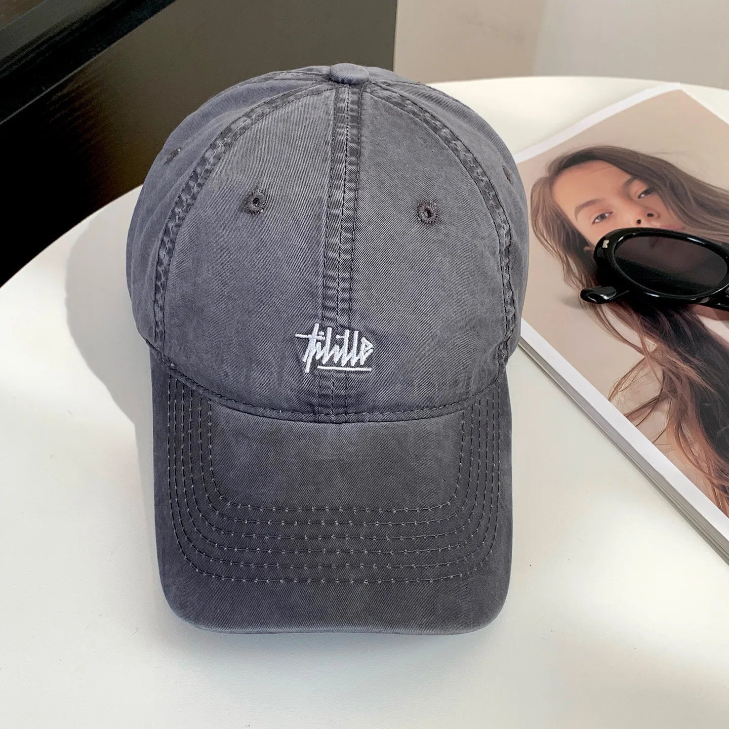 Trendy Japanese Retro Washed Denim Baseball Cap