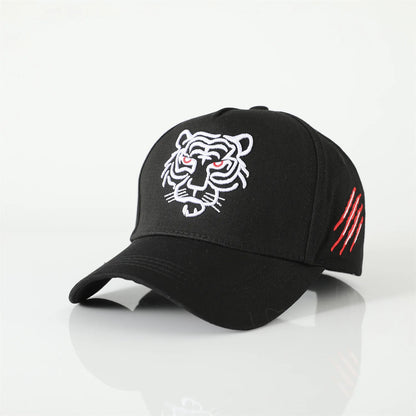 Unisex Cotton Tiger Embroidery Baseball Cap Men Women