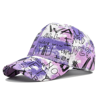 Graffiti Print Baseball Cap Spring