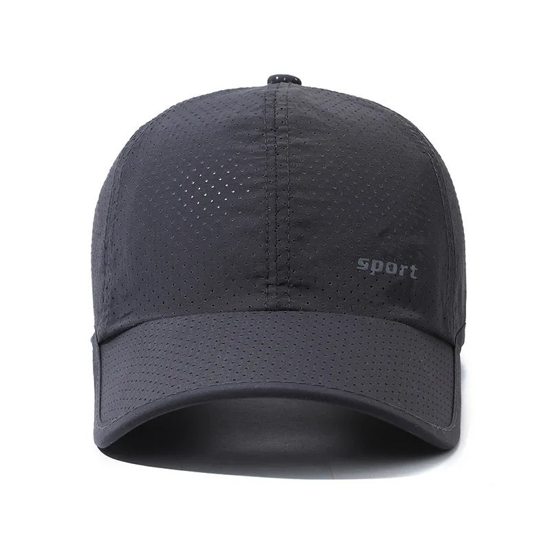Quick Dry Baseball Cap For Men Outdoor Sports Mesh Breathable Sun Hat