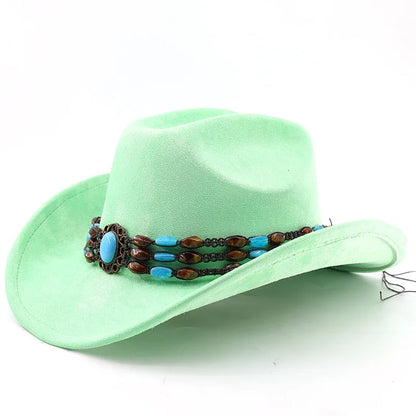Suede Horse Riding Western Cowboy Hat For Men And Women Outdoor