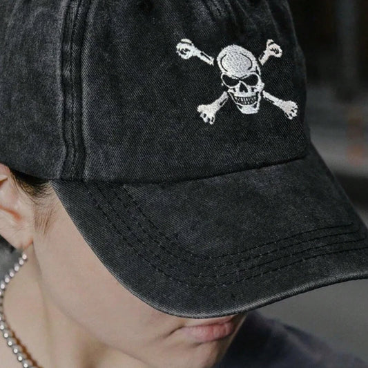 1pc Skull And Crossbones Baseball Cap For Men Women