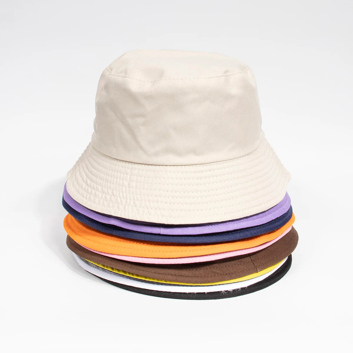 Unisex Solid Color Fisherman Hat Fashionable Spring Summer