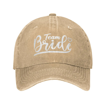 Team Bride Birdal Party Wife to Be Baseball Caps Vintage Distressed