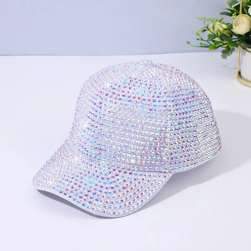 Trendy Full Diamond Handmade Design Baseball Cap
