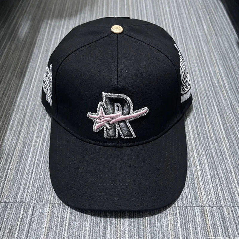 Contrast Brim 3D Embroidered Rough Play Hats