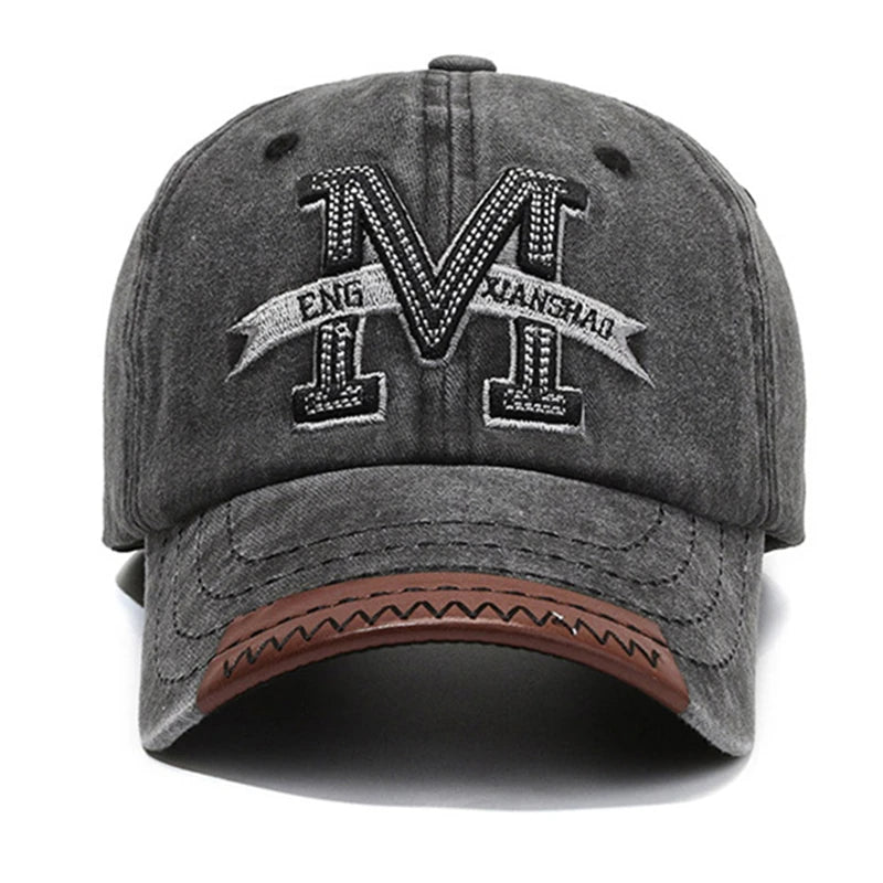 Hot Sale Unisex Baseball Cap M Letter Embroidery Dad Hat