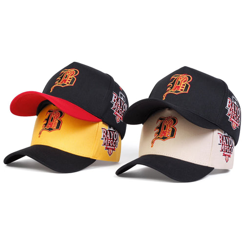 Unisex Gothic Letter B Embroidery Side Bayon Mfgco Baseball Caps Spring and Autumn