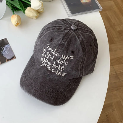 Pink Letter Baseball Cap For Men Women