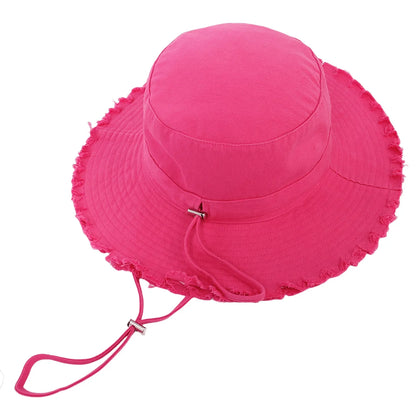 Big Head Leisure Protection Sun Protect Beach Cotton Bucket Hat