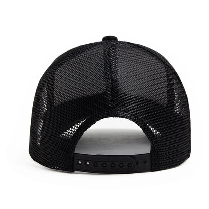 New Summer Suede Trucker Hat Men Mesh Baseball Cap