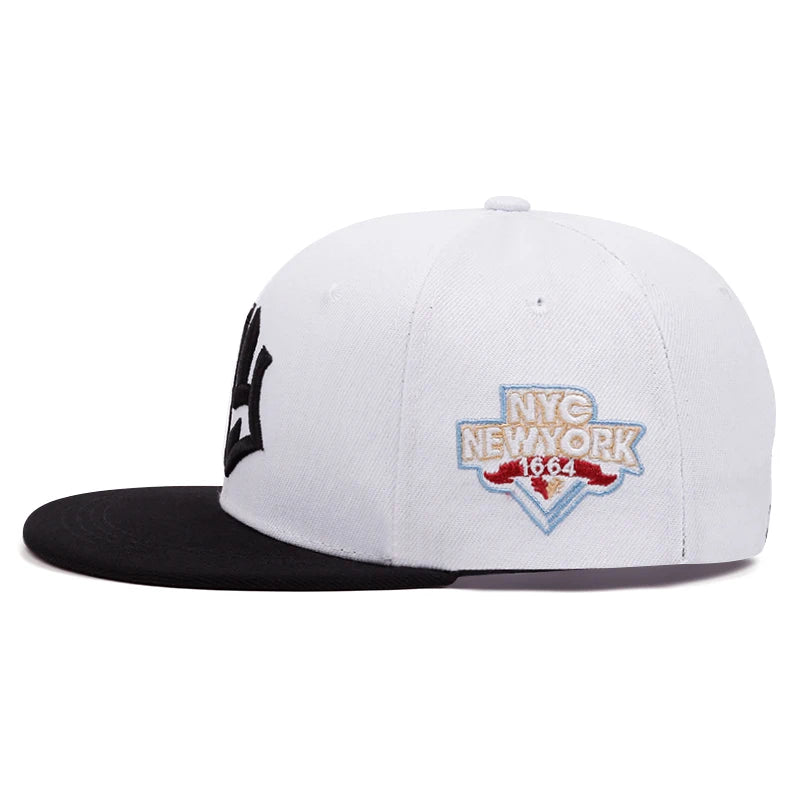 Men's Fashion Letter NY1664 Embroidered Snapback Hat Hip Hop Cap