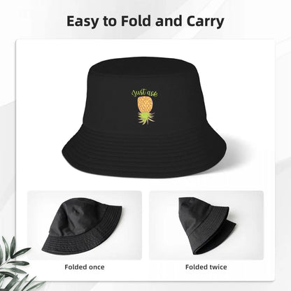 Upside Down Pineapple: Just Ask Bucket Hat  Christmas Hat For Men Women's