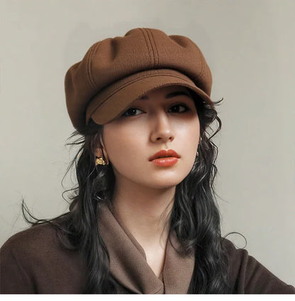 Hat Women's Big Head Circumference Shell Art Casual Versatile Painter Hat