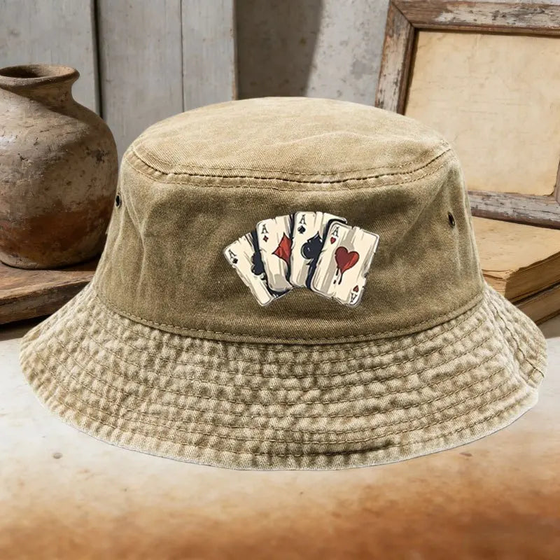 Vintage Washed Cotton Bucket Hat Retro Hip Hop Fisherman Cap