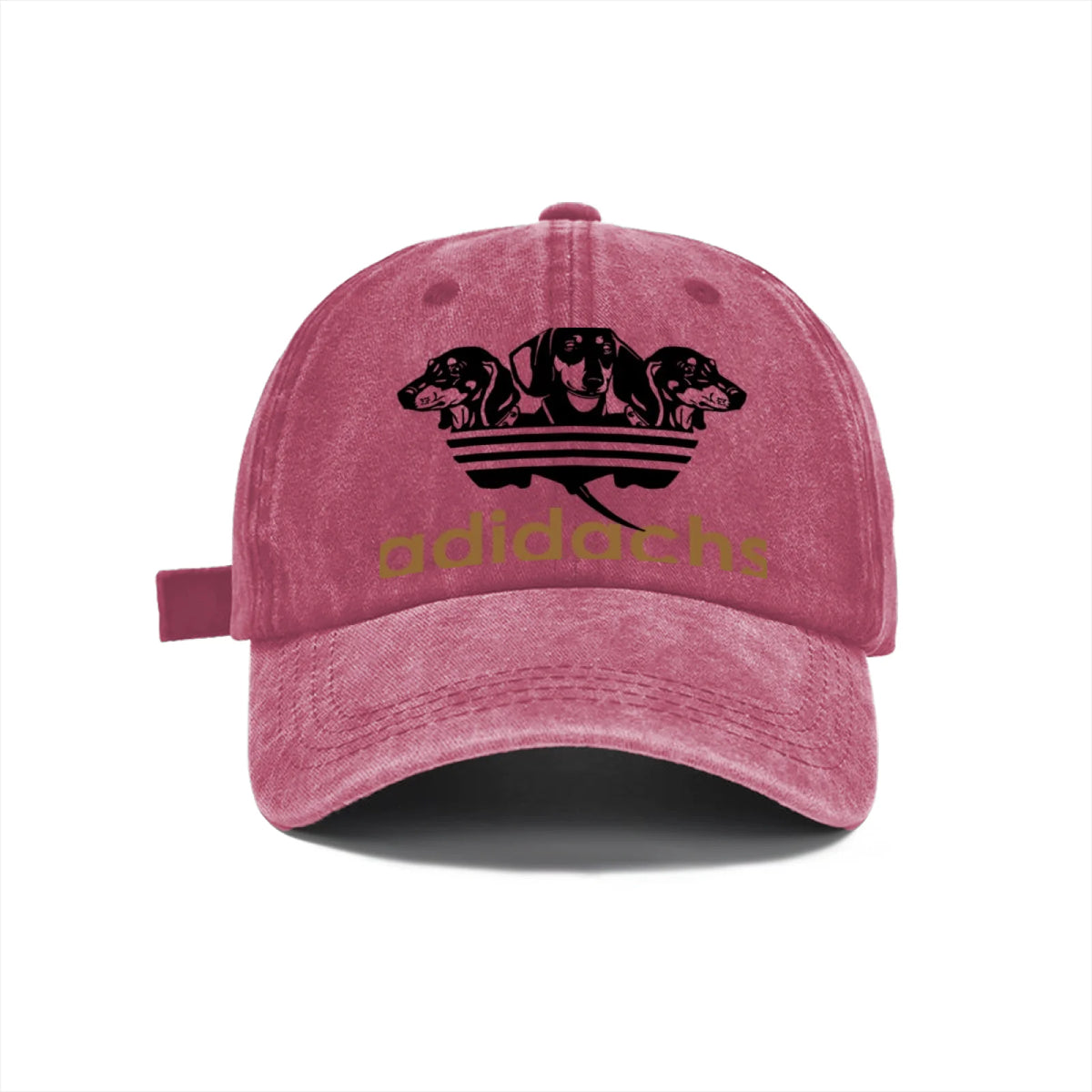 Vintage Washed Baseball Cap Unisex Distressed Snapback Hat Grey Dachshund Dog Graphic Embroidery Adjustable Dad Hat Streetwear