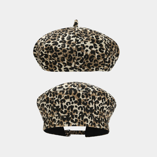 Newsboy Caps Fashion Women Leopard Print Octagonal Hat